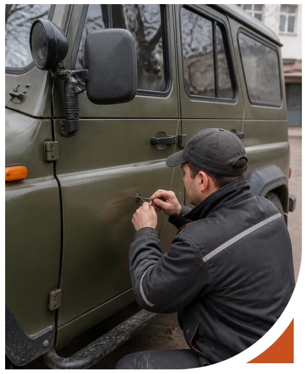 Профессиональное вскрытие автомобиля УАЗ без повреждений в Хабаровске